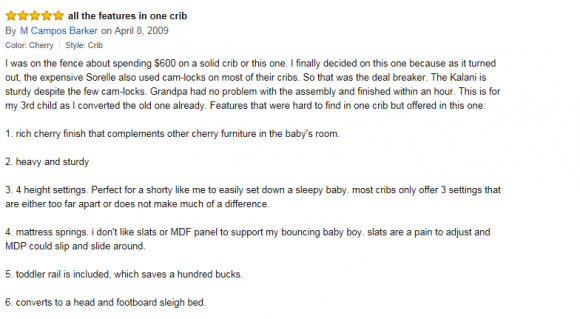 Kalani crib review